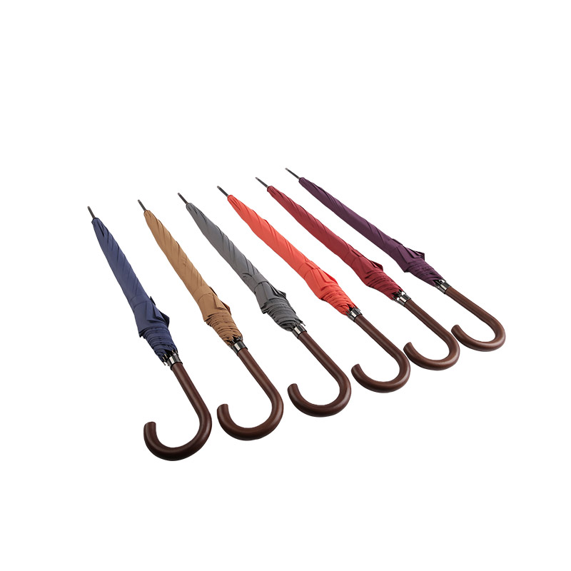 Ombrello dritto Pillar Pongee viola scuro-0E6B0146