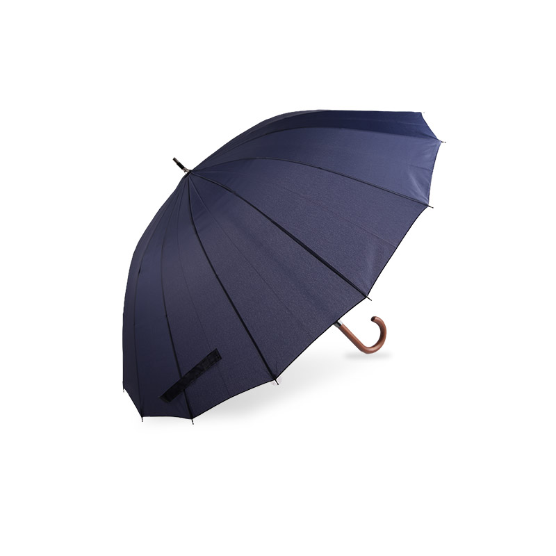 Dome Pure Manuale Manico in legno Pongee Ombrello dritto-0E6B0247