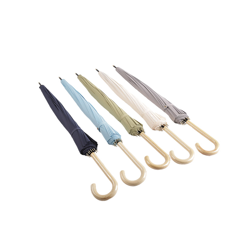 Ombrello dritto in pongee leggero stile britannico-0E6B0259