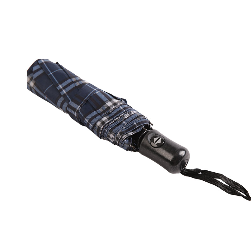 Striped Lattice Shrink Pongee Ombrello triplo-0E6B0432