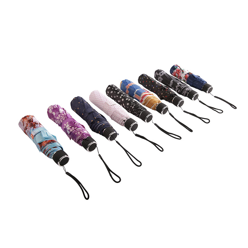 Mini Polka Dots Pongee Ombrello triplo-0E6B0499