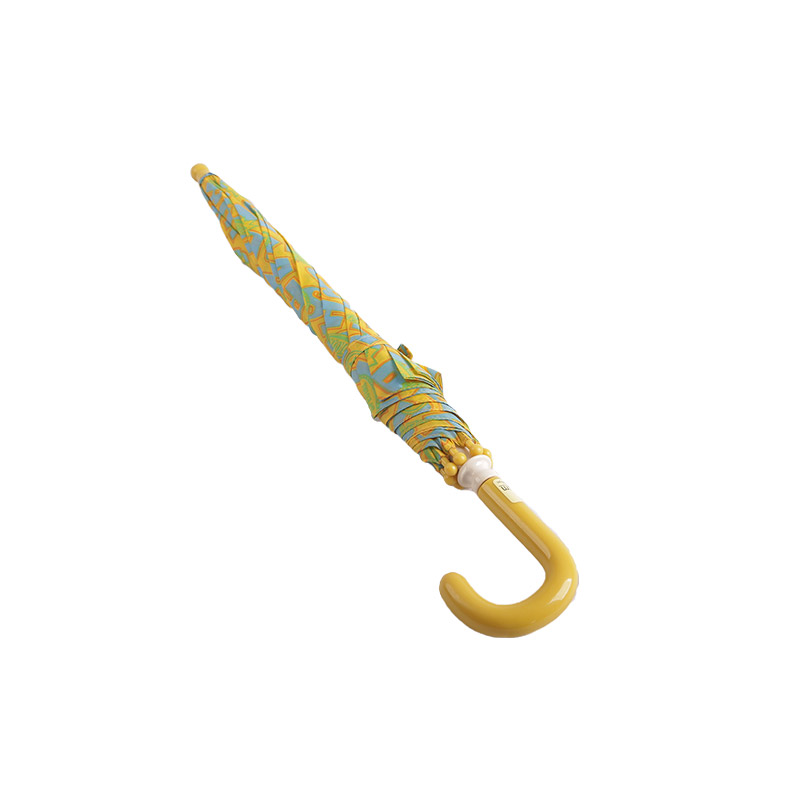 Yellow Alphabet Color Block Pongee Ombrello per bambini-0E6B0570