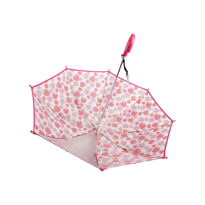 Pink Strawberry Maiden Pongee + POE Ombrello per bambini-0E6B0588