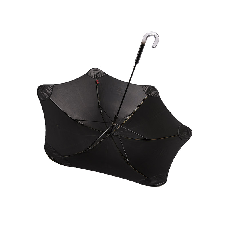 Ombrello semplice giallo irregolare Pongee con rivestimento per bambini-0E6B0615