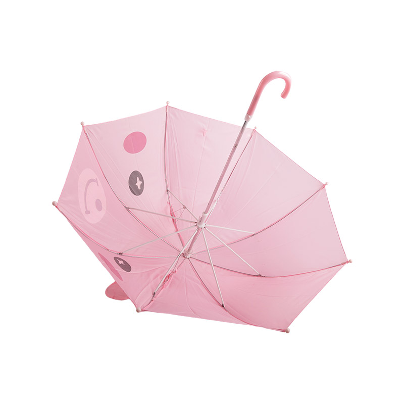 Ombrello per bambini in poliestere rosa simpatico orso coniglietto-0E6B0672