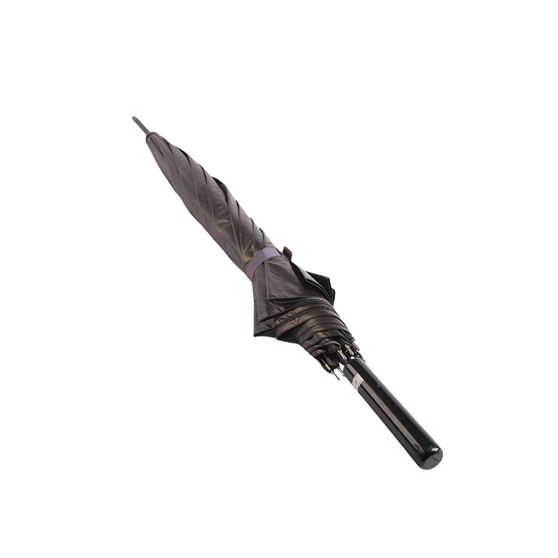 Pongee tipo Xibe nero con rivestimento nero + ombrello dritto in poliestere-0E6B0698