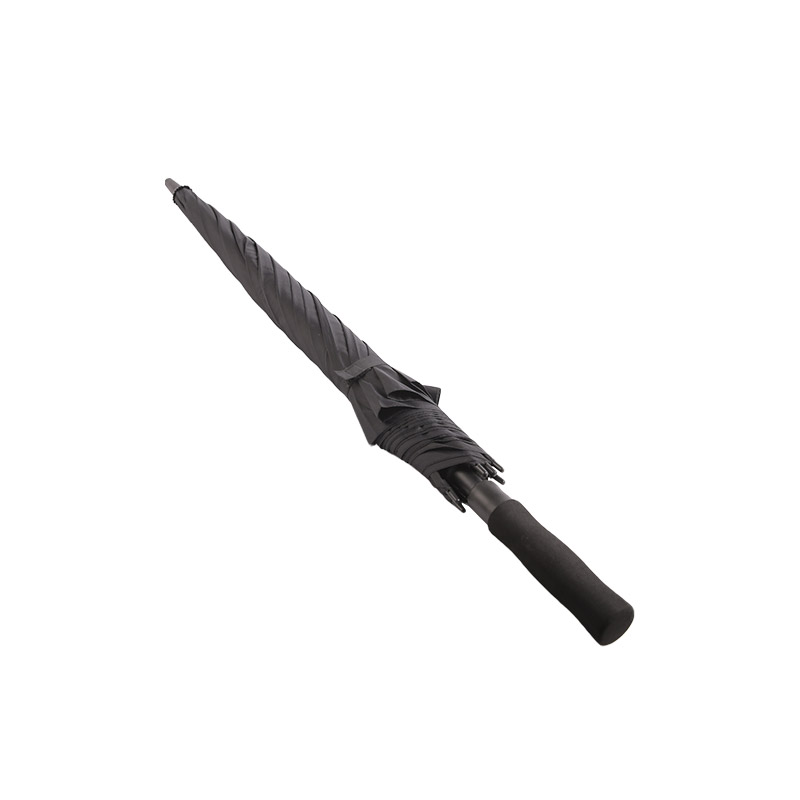 Ombrello da golf da uomo maturo in pongee nero-0E6B0716