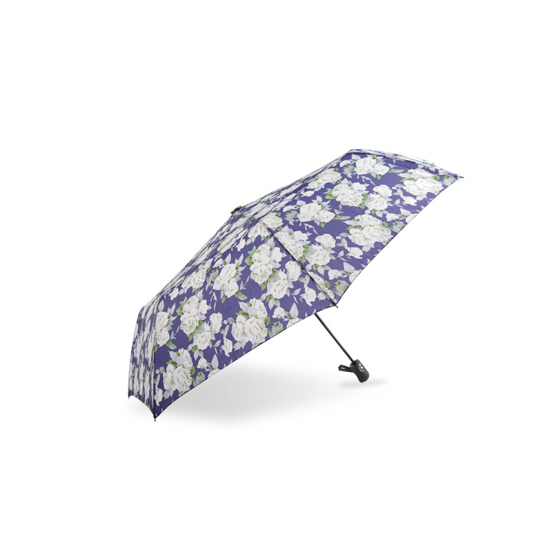 Ombrello a tre pieghe Pongeer con stampa di stelle vintage-0E6B0757